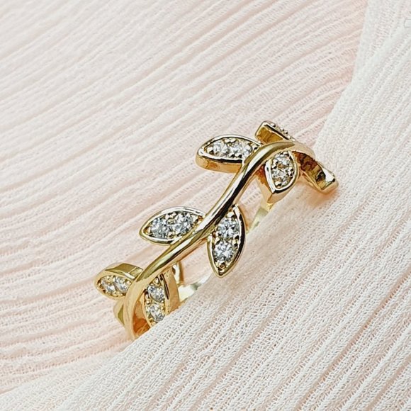 🌸Beautiful Leaf Fashion Simple Daily Ring for Women, MARR9242 - Picture 4 of 4